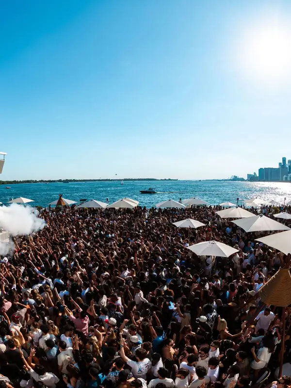 Packed Cabana Pool Bar day party beside Lake Ontario