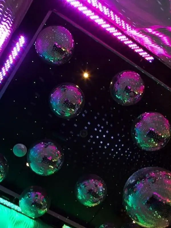 Mirror-ball ceiling at El Convento Rico Toronto