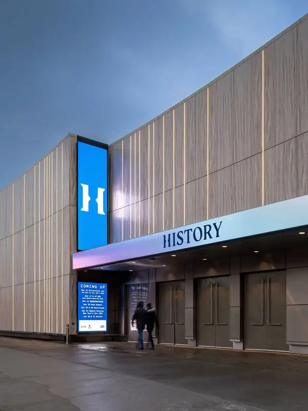 Exterior of History, the Live Nation concert venue on Queen Street East